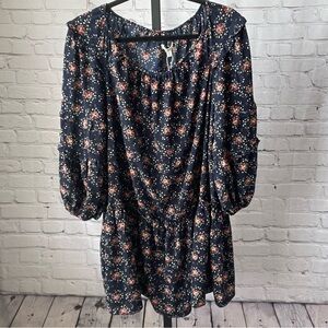 NWT Max Studio Long Sleeve Floral Dress Size Large